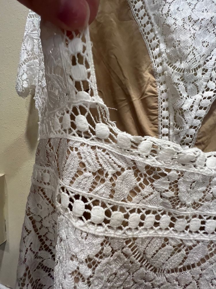 SAYLOR Darian Dress in Star White Size M REVOLVE MSRP $231 - Picture 6 of 9